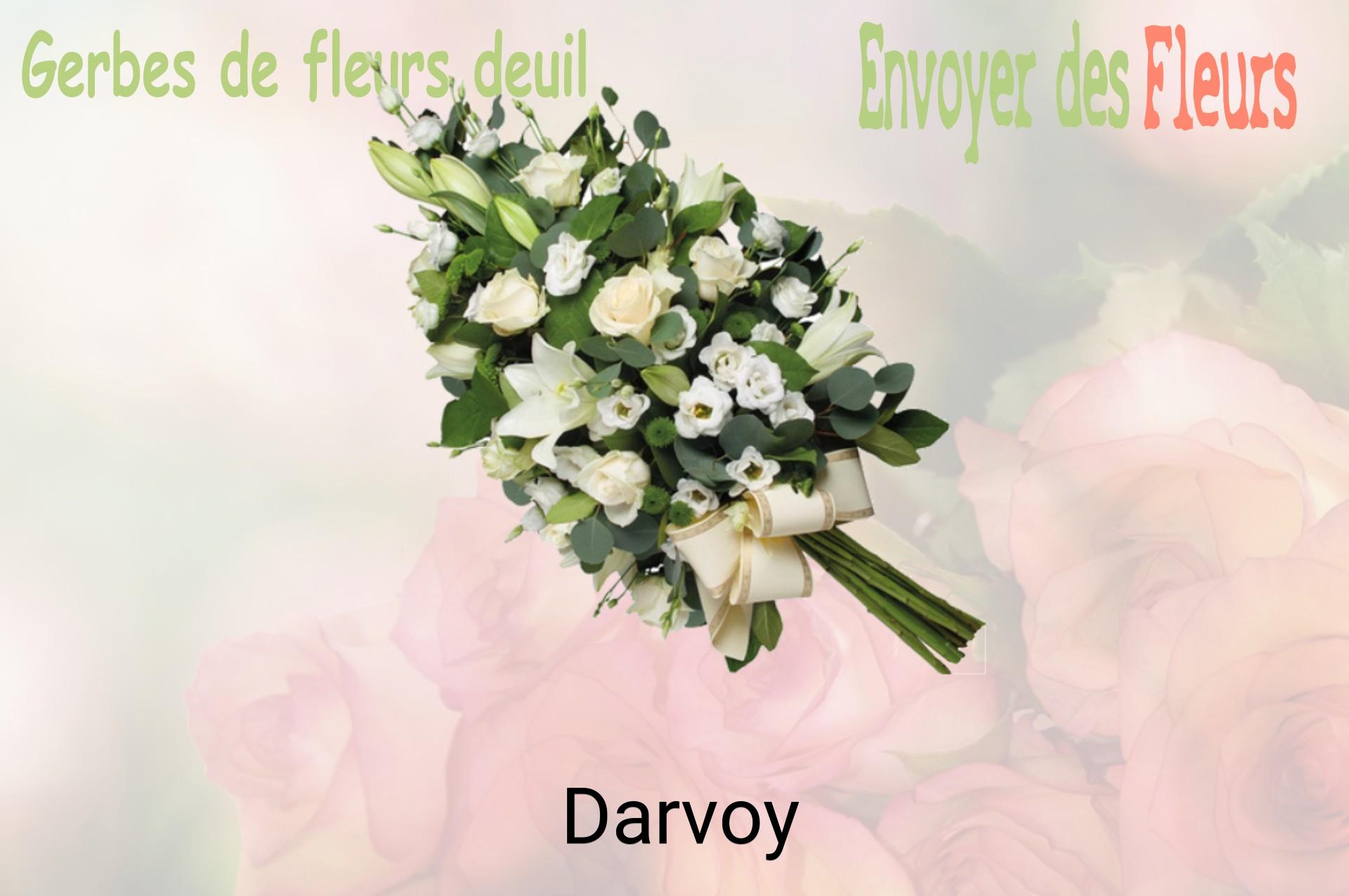 Gerbe de fleurs de deuil livrée à Darvoy